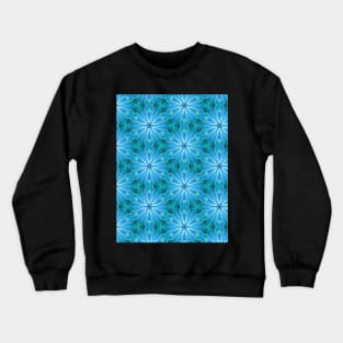 Blue Abstract Star Shapes Pattern Crewneck Sweatshirt